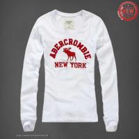 dames abercrombie fitch lang tees new york wit Meer Betaalbare 8pccx162